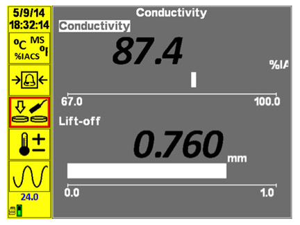 Capture d'écran Conductivité du Weldcheck +