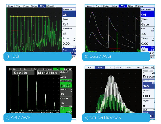 Ecrans des appareils SITESCAN D-50 et 500S - SOFRANEL